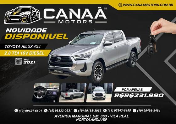TOYOTA HILUX 2.8 D-4D TURBO DIESEL CD SRX 4X4 AUTOMÁTICO